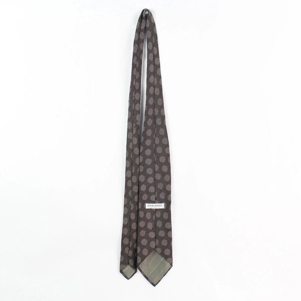 Vintage Giorgio Armani Cravatte Brown Polka Dot Men's Necktie Italy
