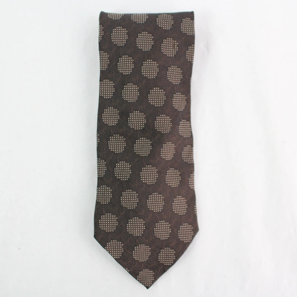Vintage Giorgio Armani Cravatte Brown Polka Dot Men's Necktie Italy