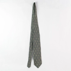 Tino Cosma Black and Yellow Wavy Patterned Men's Silk Necktie
