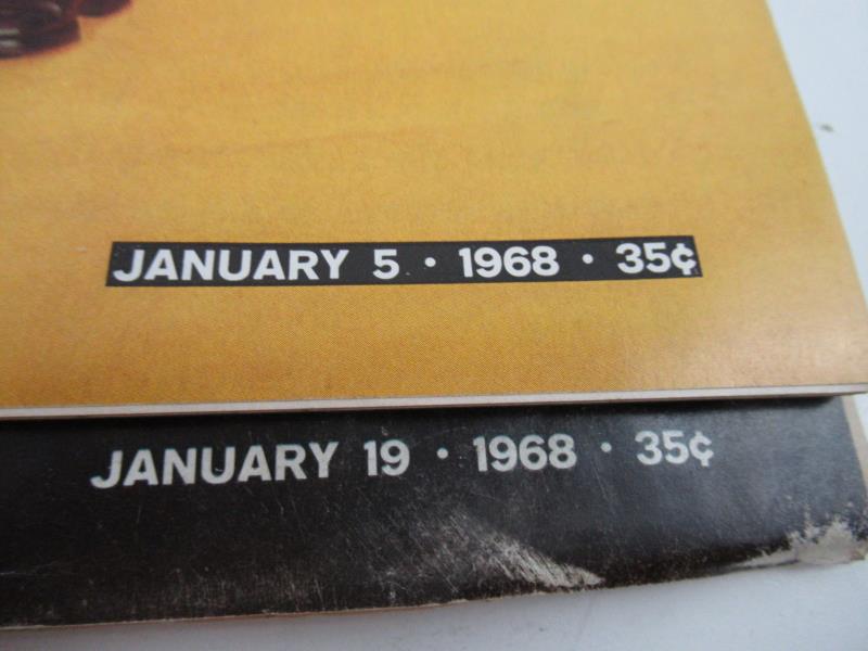 Lot of 2 Vintage Life Magazines January 5 & 19 1968 The Mob & Corridors Of Heart