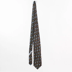 Ermenegildo Zegna Multicolor Leaf Patterned Men's Silk Necktie