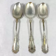 Lot Of Three 1847 Rogers Bros. Berkshire Silver Plate Serving Spoons