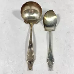 Vintage 1921 Holmes And Edwards Hostess Silver Plate Ladle And Jelly Spoon