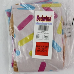 Package Of Bedwin Inflatable Donuts Multicolored Pack of 4 Sealed 