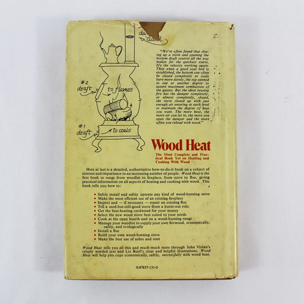 Vtg 1976 Wood Heat Book by John Vivian, Rodale Press