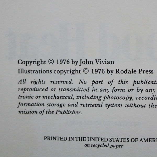 Vtg 1976 Wood Heat Book by John Vivian, Rodale Press