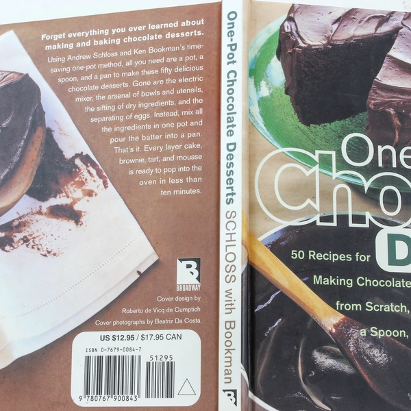 One Pot Chocolate Desserts by Andrew Schloss 1997 Hardcover Cookbook
