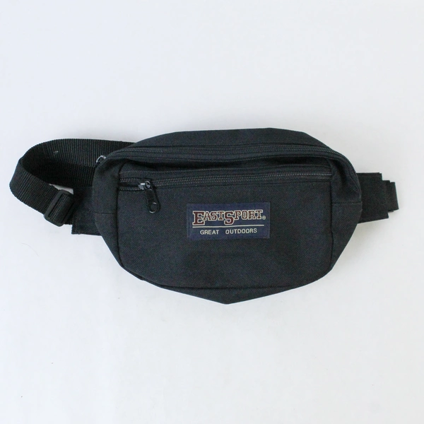 EASTSPORT Black 2 Pocket Fanny Pack Hip Bag Vintage