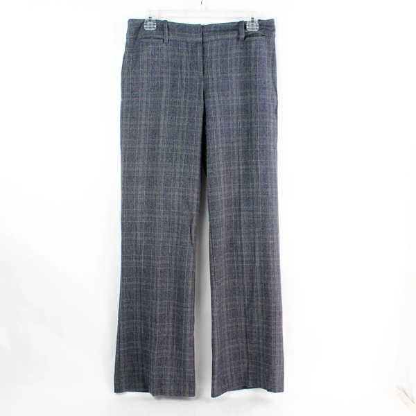 Roz & Ali The Curvy Fit Blue and Green Plaid Dress Pants Women's Size 4