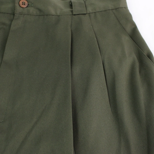 Fundamental Things Petites Green Front Pleated Dress Pants Women's Size 14