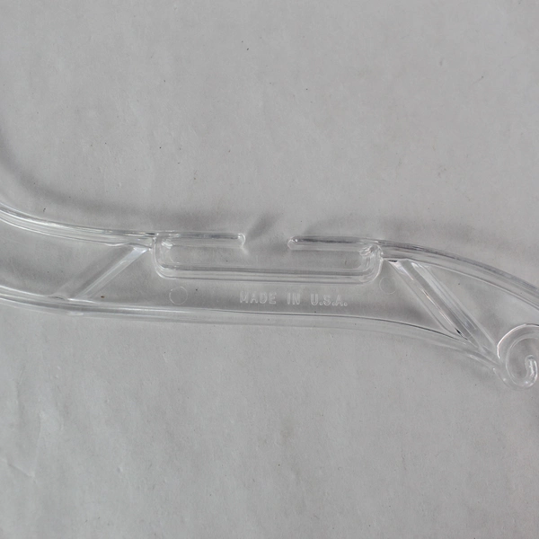 Lot of 10 Clear Plastic Clothes Hangers Closet Storage Organization Notched