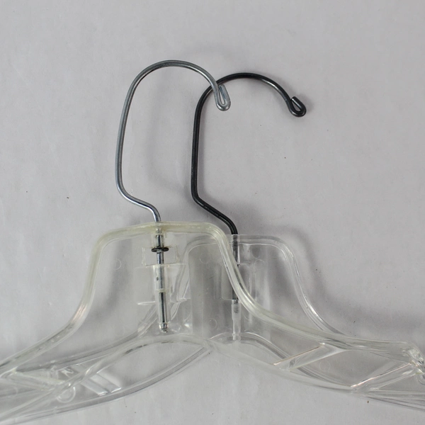 Lot of 10 Clear Plastic Clothes Hangers Closet Storage Organization Notched