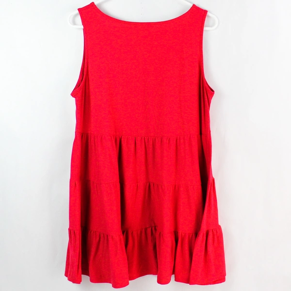 Zenana Red Short Sleeveless Dress Women's Size Large