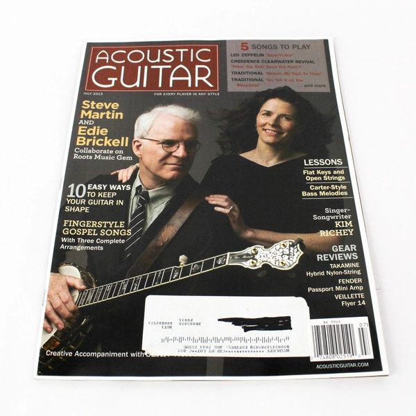 Acoustic Guitar Magazine July 2013 Steve Martin Edie Brickell Led Zeppelin