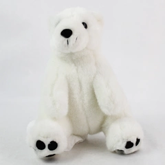 Arctic Circle White Polar Bear Plush Stuffed Animal Toy 8"