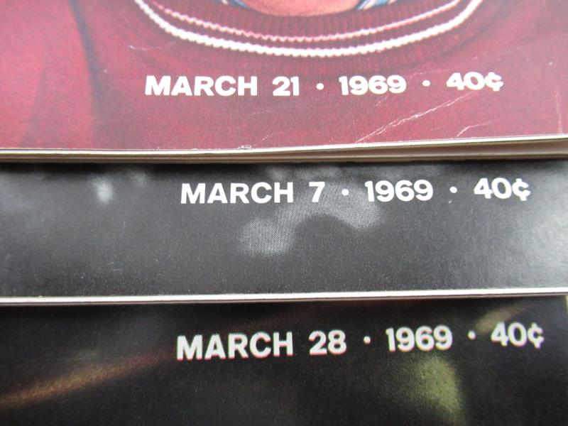 Lot of 3 Vtg Life Magazines March 7 21 28 1969 Berlin Woody Allen Orangutans