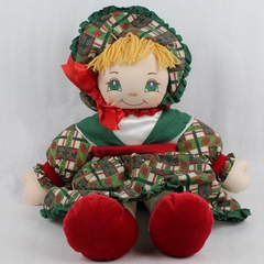 Vintage 1996 Well-Made Olde Time Kids Stuffed Christmas Doll 20"