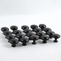 Lot of 20 Distressed Black Brass Metal Drawer Cabinet Pull Knobs Hardware