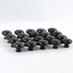 Lot of 20 Distressed Black Brass Drawer Cabinet Pull Knobs Kitchen Hardware