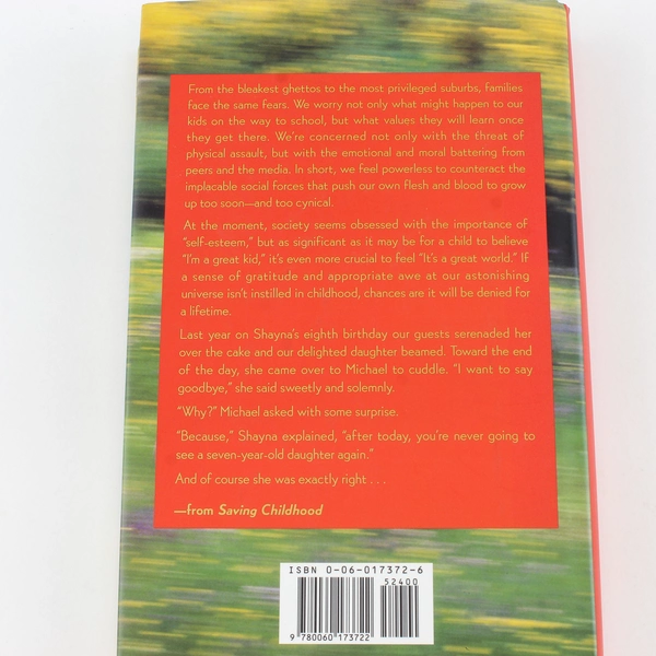 Signed Saving Childhood Hardcover by Michael Medved 1998 HarperCollins
