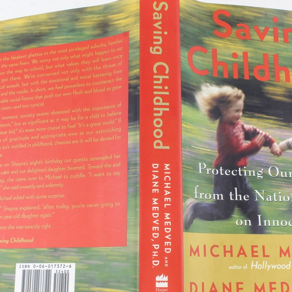 Signed Saving Childhood Hardcover by Michael Medved 1998 HarperCollins