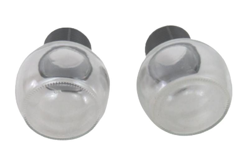 Lot of 2 Glass Hottle Server Black Band 10oz Hot Water Tea Carafe Bottle