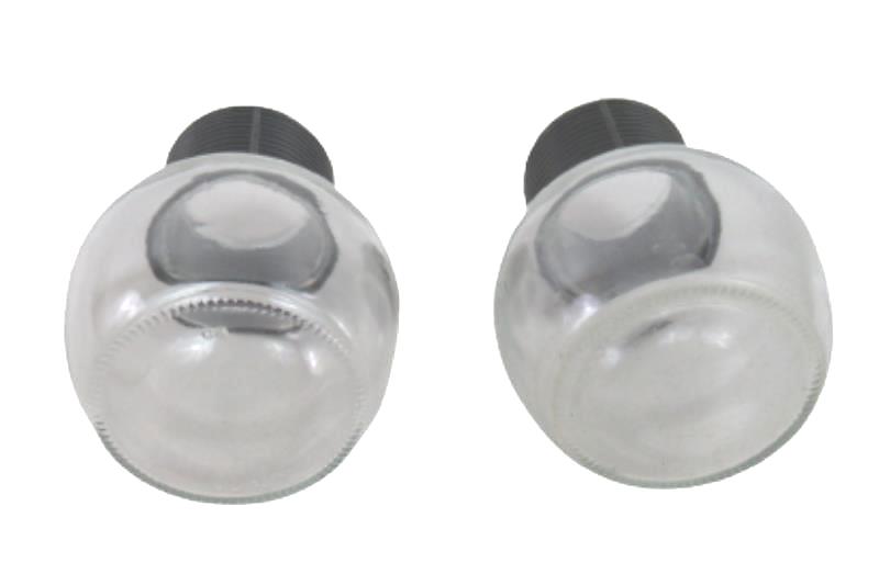 Lot of 6 Glass Hottle Server Black Band 10oz Hot Water Tea Carafe Bottle