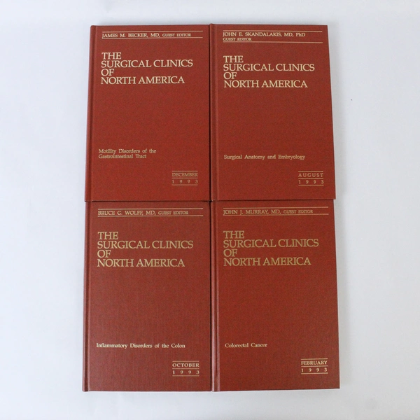 Lot of 4 The Surgical Clinics of North America 1993 Vol 73 Feb Aug Oct Dec