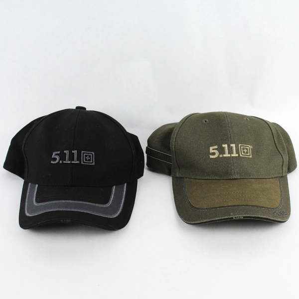 Lot of 2 5.11 Tactical Green and Black Baseball Caps Adult One Size Fits All