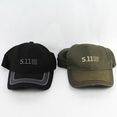 Lot of 2 5.11 Tactical Green and Black Baseball Caps Adult One Size Fits All