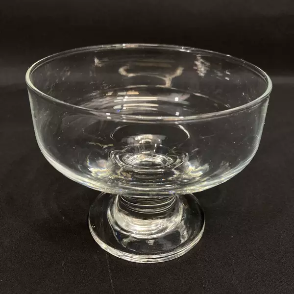 Set of 3 MCM Short Stem Clear Crystal Champagne Sherbet Glasses