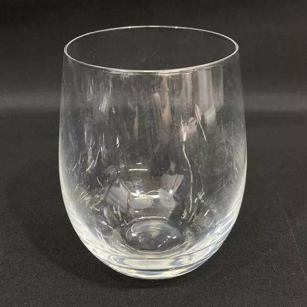 Lot of 4 Stemless Crystal Wine Glasses