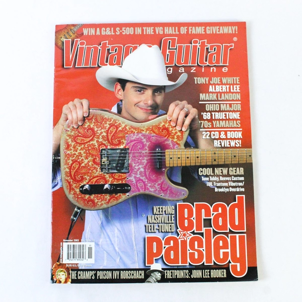Vintage Guitar Magazine Nov 2003 Brad Paisley The Cramps Pre-Owned