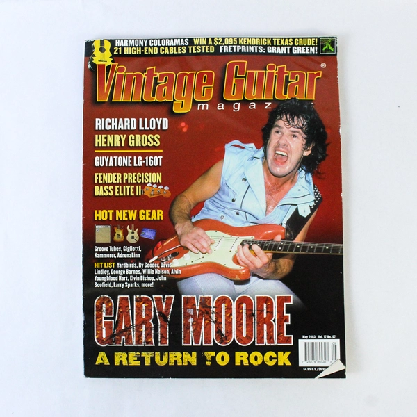 Vintage Guitar Magazine May 2003 Gary Moore Richard Lloyd Henry Gross