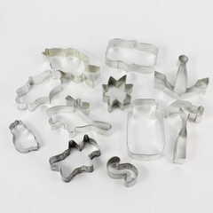 Lot of 11 Metal Cookie Cutters Miscellaneous Shapes and Designs