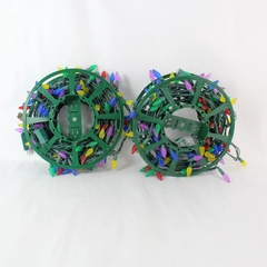 Set of 2 Strings of Multicolor LED Outdoor Christmas Lights 31 Feet Each