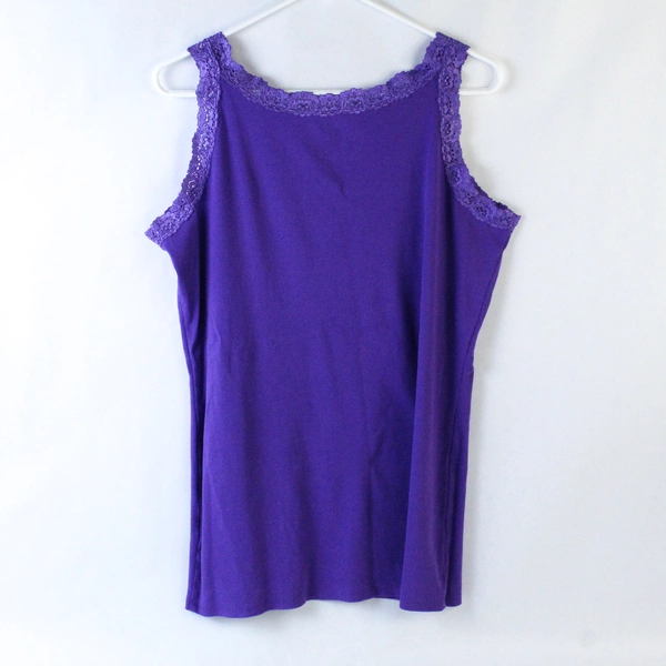 Great Northwest Indigo Purple Lace Trim Cami Tank Top Women's Size XL