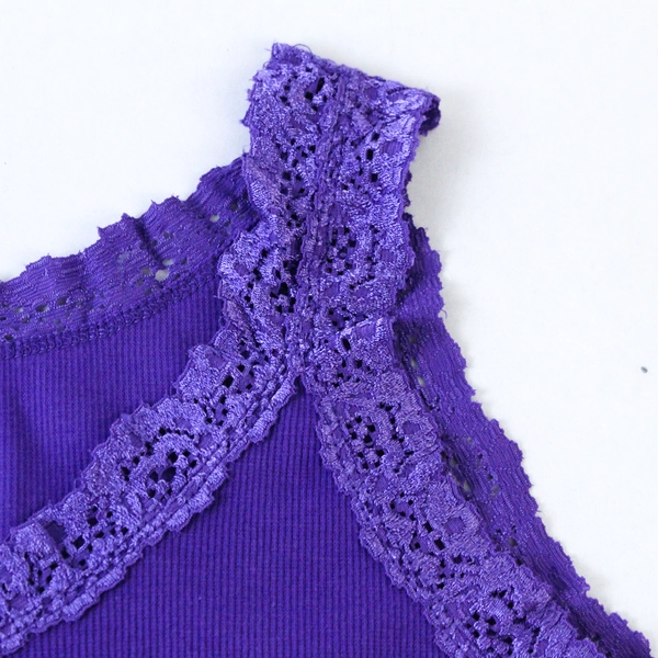Great Northwest Indigo Purple Lace Trim Cami Tank Top Women's Size XL