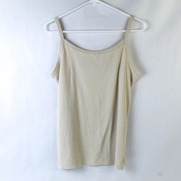 NOBO No Boundaries Ribbed Cream Spaghetti Strap Stretchy Tank Top Women's XL