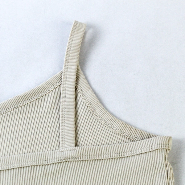 NOBO No Boundaries Ribbed Cream Spaghetti Strap Stretchy Tank Top Women's XL