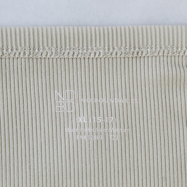 NOBO No Boundaries Ribbed Cream Spaghetti Strap Stretchy Tank Top Women's XL