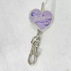 Alexx Inc. Believe Lavender Heart Finders Key Purse Key Chain 