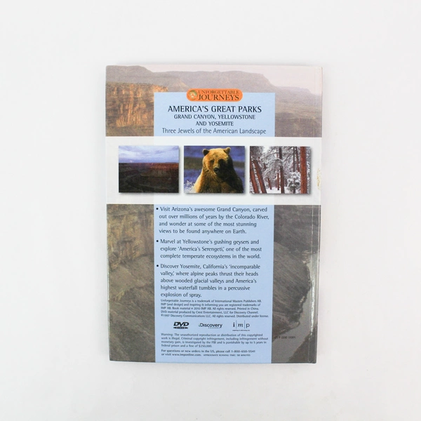 America's Great Parks Grand Canyon Yellowstone Yosemite DVD Disk and Booklet