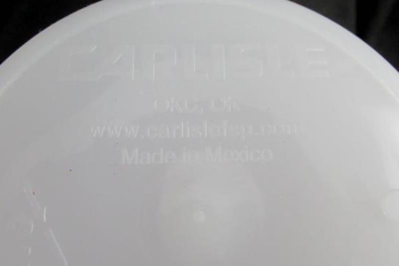 Lot of 4 Carlisle 1 US Qt Stor N' Pour Backup Containers Red Lids Food Storage