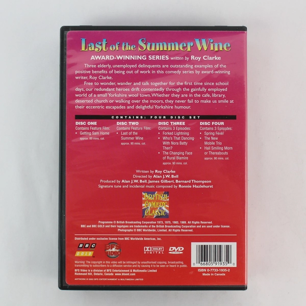 Roy Clarke's Last of the Summer Wine Collection Set 4 Disks DVD 1989 BBC