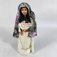 Vintage Hard Plastic Girl Doll From Israel 9.5 Inch