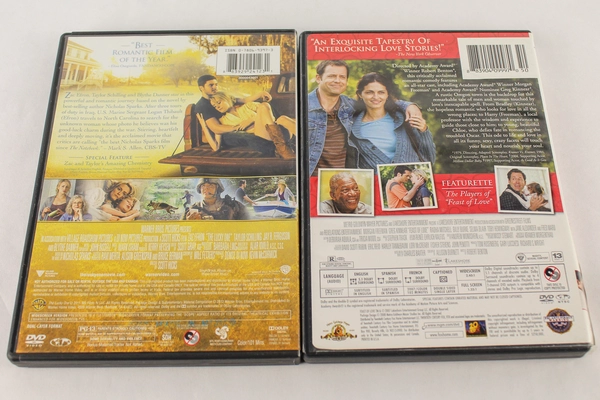 Lot of 2 Romance DVDs The Lucky One & Feast of Love Zac Efron Morgan Freeman