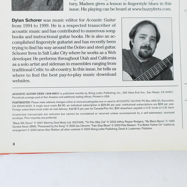 Acoustic Guitar Magazine July 2003 Norah Jones Fantastic Small Bodies