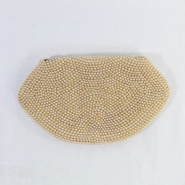 Vintage La Regale Beaded Clutch Bag Purse Faux Pearls Japan Prom Wedding