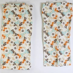 Set of 2 Safah International Leaf-Patterned Cotton Flannel King Pillowcases